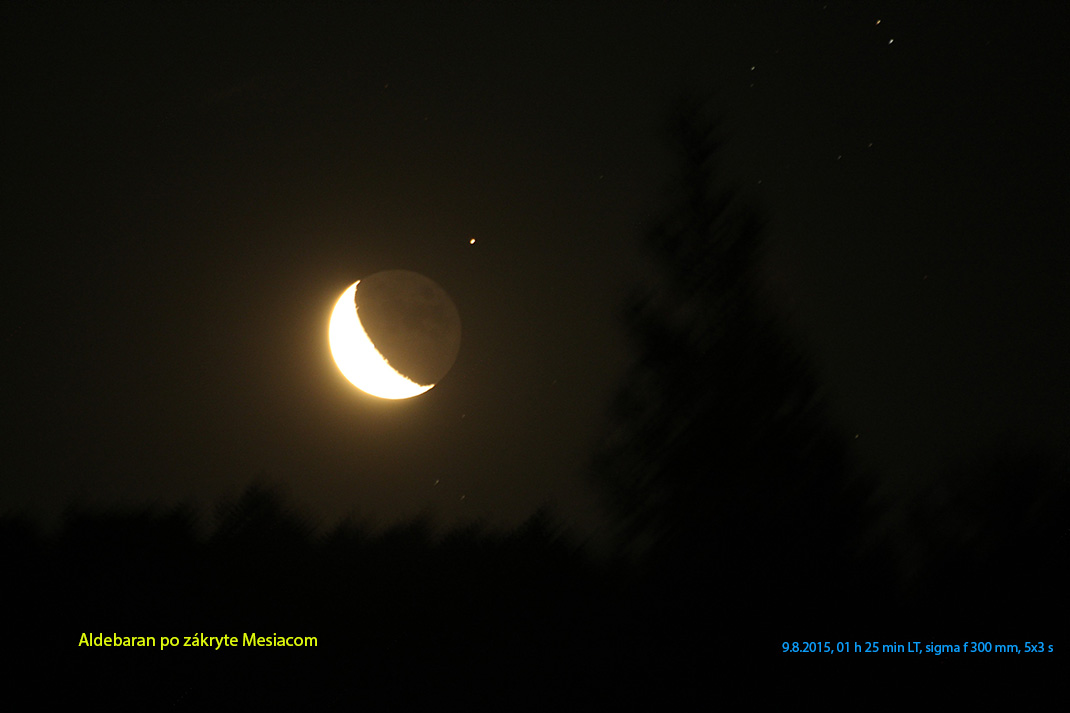 9.8. 2015 Mesiac a Aldebaran